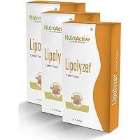NutroActive Lipolyzer Fat Burner Tummy Tablets (PACK OF 3)