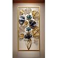 Home and Bazaar Ethnic Handcrafted Metal Iris Frame Decorative Wall Art/Sculpture for Home Living Room Decor (18 x 03 x 40 Inch)
