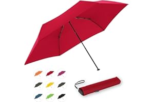 Doppler Taschenschirm Zero,99 Flat I Ultra leichter Regenschirm I Kleiner Schirm I Mini Regenschirm I Leicht zu Öffnen I Flach & kompakt I Taschenregenschirm windproof