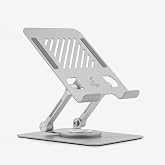 fiigo 360 Derece D&ouml;nebilen Tablet ve Telefon Standı Metal Silver