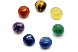 arana's - Cristales de chakra - Piedras curativas pulidas calidad AAA - Cristales naturales y piedras preciosas - Reiki curacion de chakras equilibrio metafisico sanacion (7 Chakras)