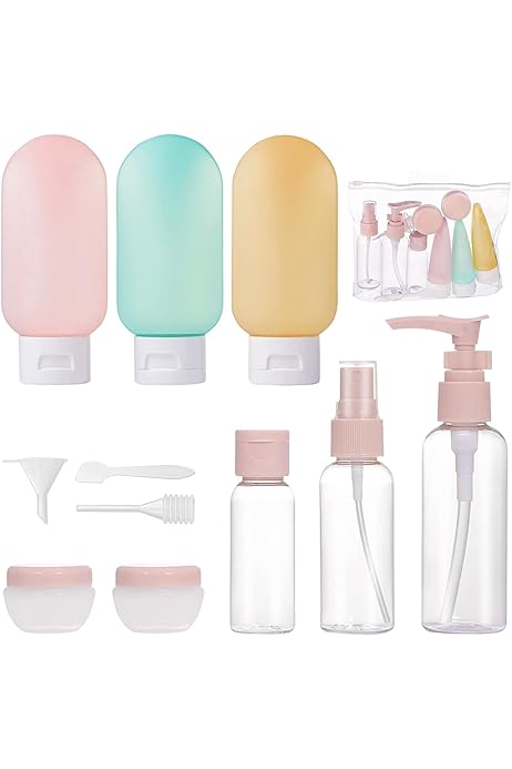 Set 6 Bottiglie Viaggio 100 Ml - Con Imbuti Per Shampoo, Bagnoschiuma E Cosmesi - Foto 6