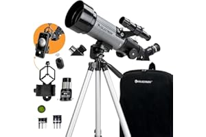 Celestron 22035 Travel Scope DX 70mm Portable Refractor Telescope with Fully-Coated Glass Optics, Backpack, Astronomy Software Package, and Digiscoping Smartphone Adapter