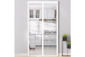 JIAJUTUI001 Rideau de Porte Magnétique à Isolation Thermique Épaissir Transparent Pvc Rideau de Porte Thermique Isolation Panneau Imperméable Rideau de Porte,Fermeture Automatique (75x240cm)