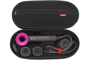 JT2D Estuche de almacenamiento para secador de pelo, organizador de viaje impermeable, bolsa de transporte portátil para accesorios de secador de pelo Dyson (negro)