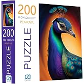 CA Games Tavus Kuşu 200 Par&ccedil;a 2,2mm Kalınlık 34x48cm Profesyonel Hobi Puzzle Yapboz Serisi