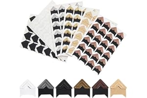 TRKETK 432 Pièces Autocollants d'Angle Photo, Kraft Papier de Coin Photo Autocollants Auto Adhésifs pour Coins de Photos Autocollants Coins de Montage d'Image pour DIY Scrapbooking Photo Album