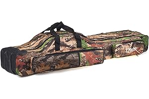 Lixada 3-lagige Angeltasche, tragbar, zusammenklappbar, Angelrutenrolle, Angelgerät, Tragetasche, Reise-Aufbewahrungstasche,120/150CM(optional)