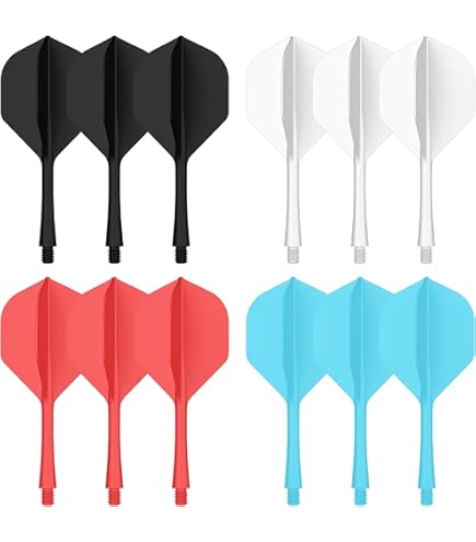 Scorpion CSAK-5MN6 Lot De 3 Tiges De Fléchettes Intégrées Et Ailettes En Polypropylene Durable Noir Taille M