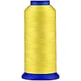 Selric UV Resistant High Strength Polyester Thread #69 T70 Size 210D/3 for Upholstery, Outdoor Market, Drapery, Beading, Purses, Leather （(Light) Yellow）