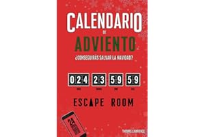 Calendario de Adviento Escape Room Book: ¿Conseguirás acabar el libro y salvar la Navidad? 24 enigmas, juegos y acertijos interactivos para adultos