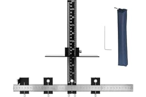 TAIMIKO Kitchen Door Handle jig Cabinet Hardware Jig Punch Locator Drill Guide Woodworking Drill Guide Tool for Handles Knobs Drawer Pull, Aluminum Alloy