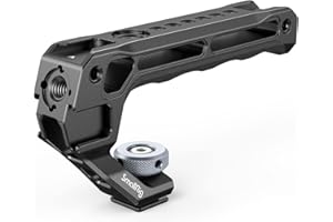 SMALLRIG Cold Shoe Top Handle Top Griff für Kamerakäfig, Universal Video Rig mit 5 Cold Shoe Adaptern zur Befestigung von DSLR Kameras mit Mikrofon/LED Licht, Leichtgewicht nur 129 g (Lite) - 3764