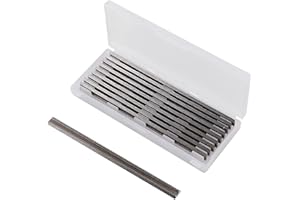 Jortmrd 10 Stück Hobelmesser 82mm HSS Wendemesser Professional Holz Ersatzmesser Elektrohobel Klinge 82 x 5,5 x 1,2 mm für Bosch Hobel Handhobel Holzbearbeitungsmaschinen