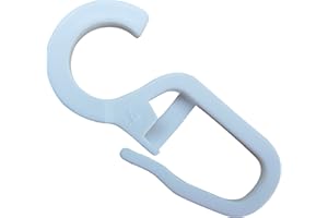 ‎REWAGI rewagi - Hochwertige Überklipshaken, Faltenlegehaken, Gardinenhaken mit 10 mm Öse - Farbe: weiß - 50, 100, 150, 200 Stück (100 Stück)