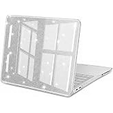 UnDePlus Macbook Neo 13in&ccedil; A18 Pro A3404 ile uyumlu Kılıf Simli &Ouml;n Arka Kapak Renksiz