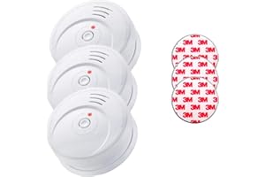 Jeising GS506 G Set of 3 Smoke Detectors / Fire Detectors / 10 Year Battery Kriwan Certified EN14604 incl. 3 x magnetic attachment, magneto-pad.