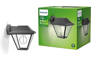 PHILIPS LIGHTING Philips LED Alpenglow Lampada da parete per Esterni, Attacco E27, IP44, Luce Bianca Calda, Antracite