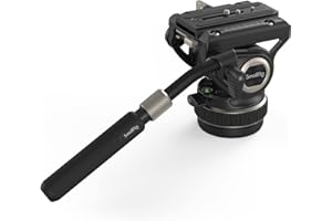 SMALLRIG Testa Video Fluida per Treppiede, Damping Regolabile, Piastra a Sgancio Rapido per Manfrotto e per DJI RS 2 /RS 3 /RS 3 Pro, Carico Massimo Fino a 10 kg/22 Libbre, per Riprese Video - 4165