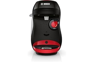 Bosch - Cafetera Tassimo Happy Friendly, Hasta 70 bebidas, OneTouch, INTELLIBREW™, Rojo, TAS103E