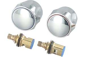 DRHOMEAM 2PCS Accessori per rubinetto per vasca da bagno doccia manopola sostituzione rubinetto caldo e freddo maniglie doccia maniglia valvola bagno casa hardware