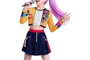 Generico K Pop Demons Hunters Costume, 3-14 Anni Costume Da Cacciatrice Di Demoni per Bambina Cantante, Costumes Da Idolo, Cosplay Anime Di Halloween