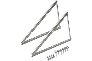 ELECTRONICX Lot de 2 supports universels pour centrale électrique de balcon - Pour panneaux solaires et panneaux solaires - 114 cm - Montage mural et toit plat - Résistant aux intempéries - Idéal pour modules PV