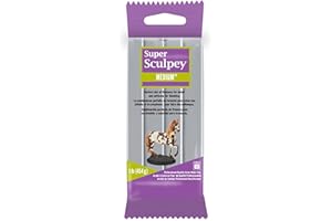 Super Sculpey Pâte polymère, grise, 15,08 x 7,62 x 3,97 cm
