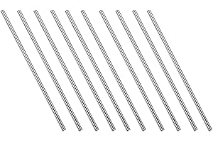 Unifizz 3mm x 100mm 304 Stainless Steel Solid Round Rod for DIY Craft Model Car Helicopter Airplane - 10pcs