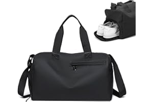 CERICAI Small Sports Gym Bag with Shoes Compartmentand and Wet Pocket, Water Repellent Sports Duffle Bag for Women/Men with Multiple Compartments, Durable Handheld Carry-On for 2-3 Day Travel, Workout