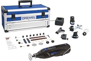 Dremel 8260 Multiutensile a Batteria con Motore Brushless e Batteria al Litio da 12 V 3 Ah, Kit con 5 Complementi e 65 Accessori, Velocità Variabile 5.000-30.000 giri/min, Multicolore
