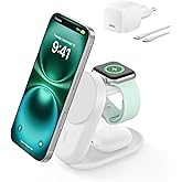 Belkin UltraCharge MagSafe Uyumlu 3&rsquo;&uuml; 1 Arada Qi2 25W Kablosuz Şarj Cihazı, iPhone 16, Apple Watch, AirPods, Pixelsnap, D&ouml;n&uuml;ş