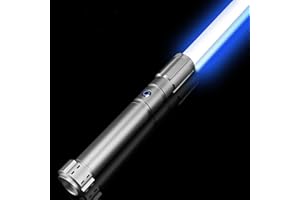 X-TREXSABER Smooth Swing Dueling Lightsaber, Light Sabers Swords with 16 Sound Fonts,12 RGB Colors Motion Control Light Saber for Adults Kids Christmas Cosplay-Silver