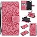 Produktbild Asus Zenfone Go TV hülle,ZB551KL Handyhülle,Asus Zenfone Go TV ZB551KL Leder Wallet Tasche Brieftasche Schutzhülle ,Lonchee Sonnenblumen geprägten Muster Design Hochwertige PU Leder Folio Tasche Case Hülle im Bookstyle mit Standfunktion Kredit Kartenfächer für Asus Zenfone Go TV ZB551KL (5,5 Zoll) (rosa)