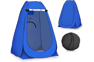 CLIPOP Tente de Toilette Pop Up Toilette Cabinet de Changement Anti-UV Tente de Douche pour la Plage, la pêche, Le Bain, l'extérieur, avec Un Sac de Transport