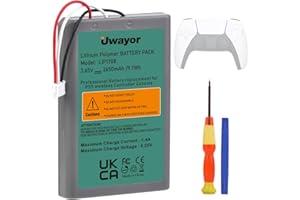 Uwayor PS5 - Batteria per controller Sony Playstation 5, 2650 mAh, PS5, ad alta capacità, PS5, controller wireless