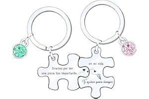 MNBVBV Llaveros Pareja,Llaveros Para Parejas Personalizados,Llavero Para Parejas,Pieza De Puzzle Pareja Llaveros,Llavero Pareja Amor,Llavero Coche,Placa Grabado Llaveros, CumpleañOs San Valentin