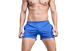 Ychnaim Pantalones Cortos para Hombre con Costura Interior de 3 Pulgadas, Ligeros, Fitness, Entrenamiento, Culturismo, algodón, Tiempo Libre, Pantalones Cortos con Bolsillos al bies