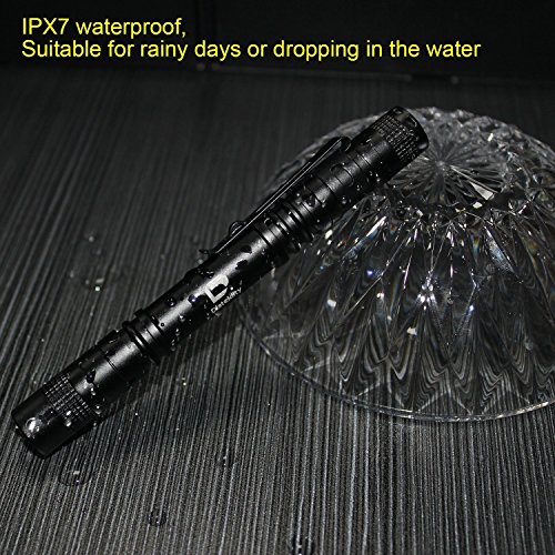 Diateklity kleine LED Mini-Taschenlampe 100Lumen CREE XPE2-LED R3 – wasserdicht(Farbe: Schwarz, Lange: 15cm, Durchmesser:2,5cm) - 5