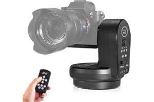 Soonpho M2 Motorized Tripod Head Electric 360 Degree Erectable Electric Remote Panorama Pan Head with Remote Control AB Two Point Type for DSLR Tripod Mobile Phone