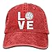 Produktbild asagooder Unisex Love Volleyball Denim Jeanet Baseball Cap Adjustable Glacier Cap for Men Or Women