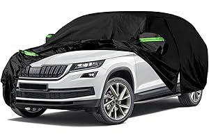 Opaltool Cubierta Completa del Coche para Skoda Kodiaq 2016-2023, Fundas para Coche Exterior con Cremallera en la Puerta, Cierre y Bandas a Prueba de Viento para Protección Polvo Sol Nieve Lluvia