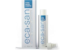 ECA SAN ECASAN Igienizzante Spray Mani Viso e Corpo 100% Naturale Spray Rinfrescante Viso Sanificante, Acido Ipocloroso spray viso, Skin care Viso Senza Profumo e Alcool - Formula Green e Vegan (150 ml)