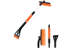 ‎DESDIRA Desdira Auto Eiskratzer, 2 in 1 Schneebesen mit Eiskratzer, 360° drehbarem Schneebürste, mit rutschfestem Schaumstoffgriff für Autowindschutzscheibe und Fenster, geeignet für LKW und SUV