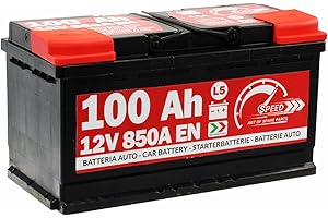 SPEED ART OF SPARE PARTS SPEED BATTERIA AVVIAMENTO AUTO ORIGINALE L5 100AH 12V 850A CON POLO POSITIVO A DESTRA