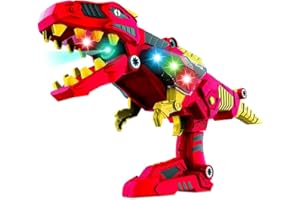 THINK GIZMOS DinoBlaster 2 in 1 Transforming Dinosaur Toy Blaster TG662 – Build & Take Apart Cool Tyrannosaurus Rex Dinosaur Toy for Boys & Girls Aged 3+ By ThinkGizmos (Trademark Protected)