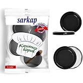 10 Jar Lids with Pendulum Hygienic Package - Black - 82Mm