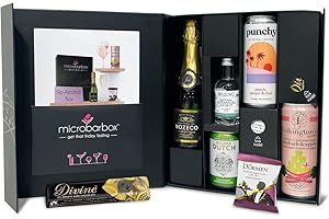 MicroBarBox No Alcohol Gift Set in a Premium Luxury Gift Box | featuring WildJac Non-Alcoholic Spirit, Punchy No Alcohol Cocktail, Sparkling 0% Nozeco | Presented in a Beautiful Gift Box