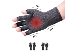 Donfri 2 Paires de Gants de Compression pour Arthrose pour Soulager la Douleur, Orthese Pouce - Pour Soutien des Poignets et l'arthrose - Taille S, Gris