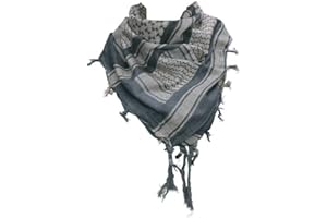 blntackle76 Bufanda grande de Shemagh militar árabe, bufanda táctica del desierto, 110 x 110 cm, 100% algodón, para hombres y mujeres